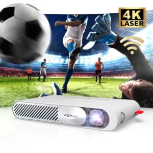 WEMAX Go Videoprojecteur Laser TV 4K - WiFi - 300 ANSI Lumens - HD 1080p - Correction Trapézoïdale verticale Auto - Ultra Portable